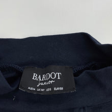 Load image into Gallery viewer, Girls Bardot Junior, navy stretchy long sleeve cropped top, GUC, size 14,  