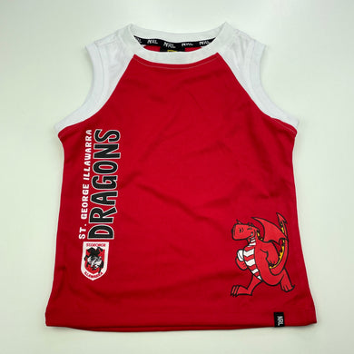 unisex NRL Supporter, St George Dragons lightweight top, EUC, size 2,  