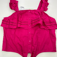 Load image into Gallery viewer, Girls Anko, fuschia cotton tie front top, NEW, size 12,  