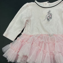 Load image into Gallery viewer, Girls Little Me, pink cotton &amp; tulle long sleeve top, EUC, size 6 months,  