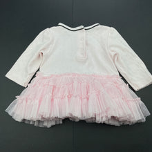 Load image into Gallery viewer, Girls Little Me, pink cotton &amp; tulle long sleeve top, EUC, size 6 months,  