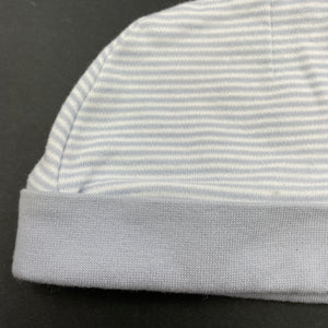 unisex Anko, blue & white stripe cotton hat / beanie, EUC, size 000,  