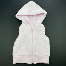 Load image into Gallery viewer, Girls Baby Berry, pink fleece hooded vest, GUC, size 0000,  