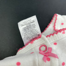 Load image into Gallery viewer, Girls Target, white &amp; pink spot cotton romper, FUC, size 00,  