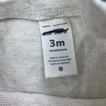 Load image into Gallery viewer, Girls Carters, grey cotton sweater / jumper, dinosaur, GUC, size 000,  