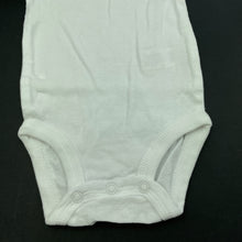 Load image into Gallery viewer, unisex Carters, white cotton bodysuit / romper, GUC, size 000,  