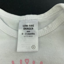 Load image into Gallery viewer, Girls Target, white cotton bodysuit / romper, FUC, size 000,  