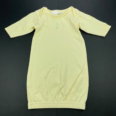 unisex Just Hatched, yellow cotton sleepsack, giraffe, EUC, size 0000,  
