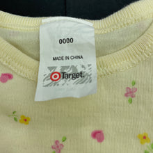 Load image into Gallery viewer, Girls Target, floral cotton sleepsack, EUC, size 0000,  
