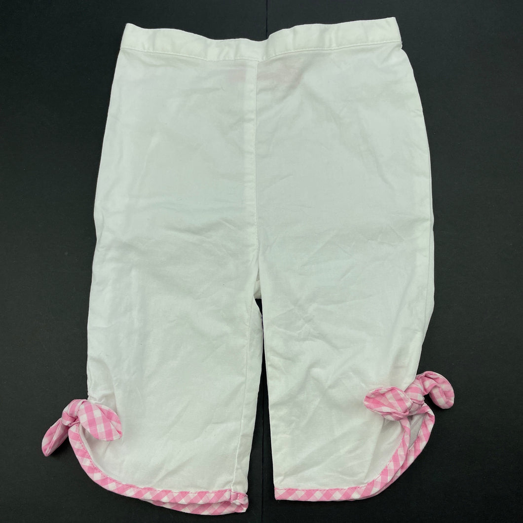Girls Sprout, lightweight stretch cotton pants, elasticated, EUC, size 0,  