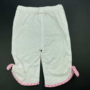 Girls Sprout, lightweight stretch cotton pants, elasticated, EUC, size 0,  