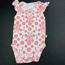 Load image into Gallery viewer, Girls Marquise, red &amp; white cotton bodysuit / romper, GUC, size 000,  