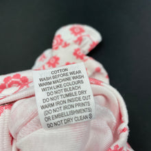 Load image into Gallery viewer, Girls Marquise, red &amp; white cotton bodysuit / romper, GUC, size 000,  