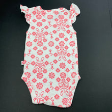 Load image into Gallery viewer, Girls Marquise, red &amp; white cotton bodysuit / romper, GUC, size 000,  