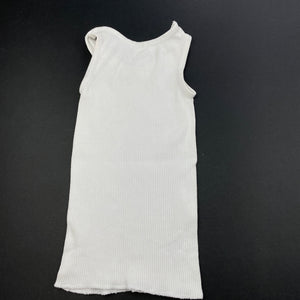 unisex Target, white ribbed cotton singlet top, FUC, size 0000,  