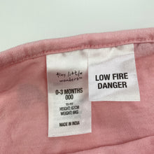 Load image into Gallery viewer, Girls Tiny Little Wonders, pink cotton romper, FUC, size 000,  