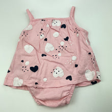 Load image into Gallery viewer, Girls Tiny Little Wonders, pink cotton romper, FUC, size 000,  