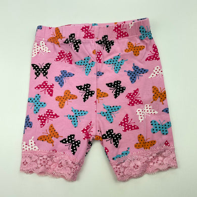 Girls Dymples, pink stretchy shorts, butterflies, EUC, size 000,  