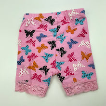 Load image into Gallery viewer, Girls Dymples, pink stretchy shorts, butterflies, EUC, size 000,  