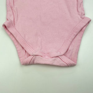 Girls Dymples, pink cotton bodysuit / romper, FUC, size 000,  