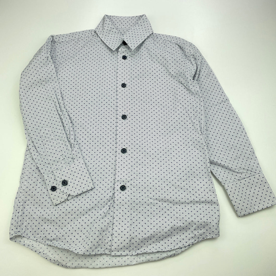 Boys Fred Bracks, lightweight cotton long sleeve shirt, light mark left cuff, FUC, size 4,  