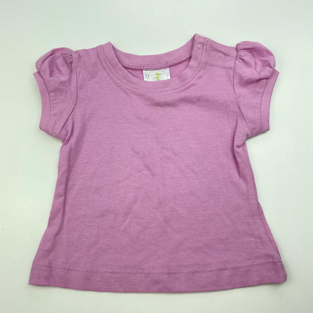 Girls Dymples, purple cotton t-shirt / top, EUC, size 000,  