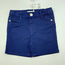 Load image into Gallery viewer, Boys Pumpkin Patch, blue stretch cotton shorts, adjustable, NEW, size 1,  