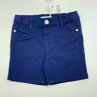 Boys Pumpkin Patch, blue stretch cotton shorts, adjustable, NEW, size 1,  