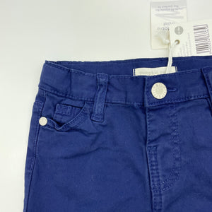 Boys Pumpkin Patch, blue stretch cotton shorts, adjustable, NEW, size 1,  