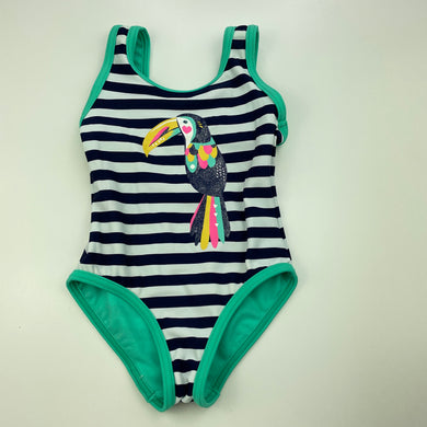 Girls Target, navy stripe swim one-piece, EUC, size 1,  