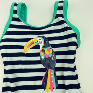 Girls Target, navy stripe swim one-piece, EUC, size 1,  