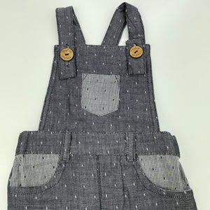 unisex Tiny Twig, organic cotton overalls / shortalls, EUC, size 000,  