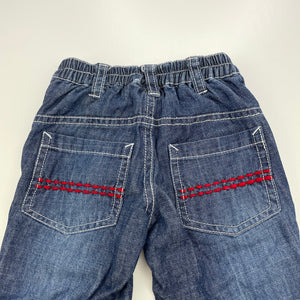 Boys Peter Rabbit, cotton lined denim pants, adjustable, GUC, size 00,  