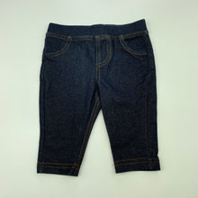 Load image into Gallery viewer, unisex Baby Berry, stretchy denim leggings / bottoms, EUC, size 000,  