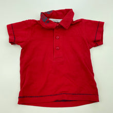 Load image into Gallery viewer, Boys Absorba, red stretchy polo shirt top, GUC, size 000,  