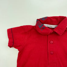 Load image into Gallery viewer, Boys Absorba, red stretchy polo shirt top, GUC, size 000,  