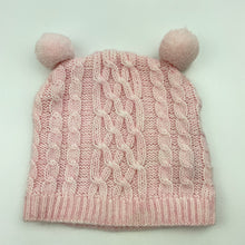 Load image into Gallery viewer, Girls Cotton On, pink knitted hat / beanie, EUC, size 000-00,  