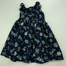 Load image into Gallery viewer, Girls Anko, lightweight cotton summer dress, dragonflies, FUC, size 1, L: 44cm