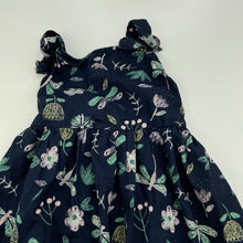 Load image into Gallery viewer, Girls Anko, lightweight cotton summer dress, dragonflies, FUC, size 1, L: 44cm