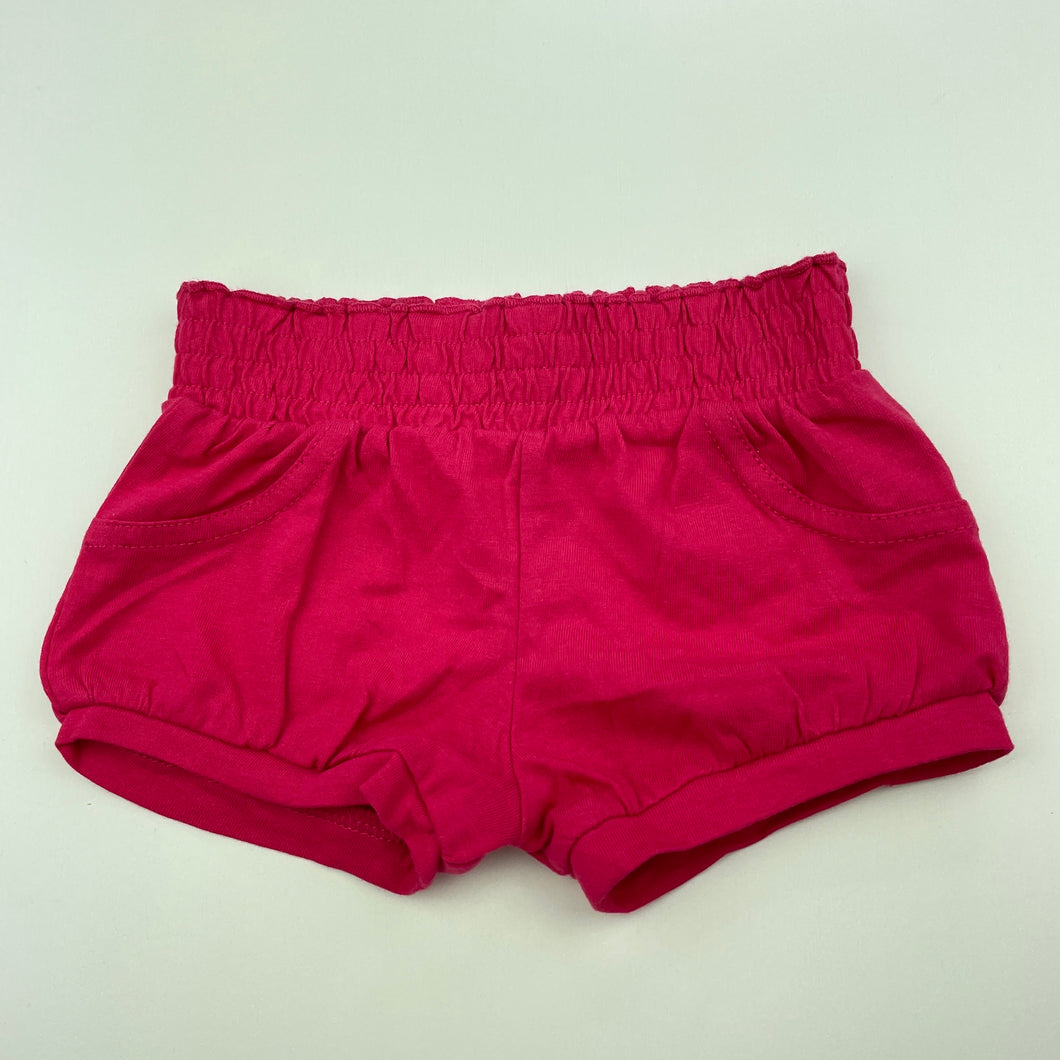 Girls Dymples, cotton shorts, elasticated, EUC, size 000,  