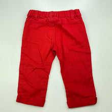 Load image into Gallery viewer, Boys Target, red cotton pants, elasticated, GUC, size 0,  