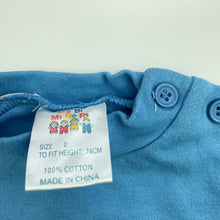 Load image into Gallery viewer, Boys Mo Bi Minors, blue cotton long sleeve top, FUC, size 0,  