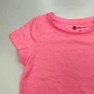 Girls B Collection, pink marle t-shirt / top, EUC, size 6,  