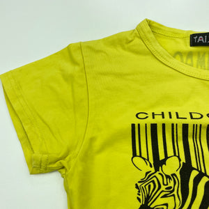 Boys TAIZIMAO, stretchy t-shirt / top, zebra, FUC, size 4-5,  