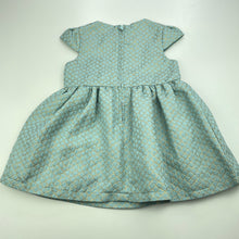 Load image into Gallery viewer, Girls PL Kids, lined blue &amp; gold party dress, EUC, size 1-2, L: 40cm