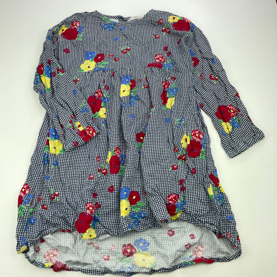 Girls Milkshake, floral long sleeve casual dress, GUC, size 6, L: 58cm at front