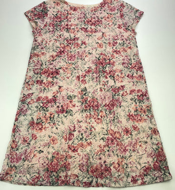Girls Zara, cotton lined floral lace dress, light marks, FUC, size 13-14, L: 76cm