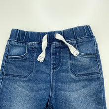 Load image into Gallery viewer, Boys Target, blue stretch denim pants, elasticated, EUC, size 0,  