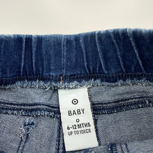 Boys Target, blue stretch denim pants, elasticated, EUC, size 0,  