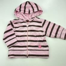 Load image into Gallery viewer, Girls Sprout, velour zip hoodie sweater, FUC, size 00,  
